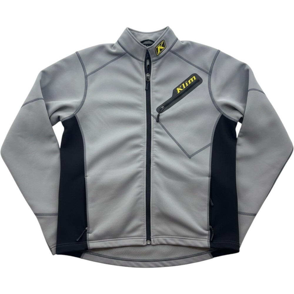 Klim Inferno Jacket Mens Medium Gray Black Full Zip Snowmobile Mid Layer 3454